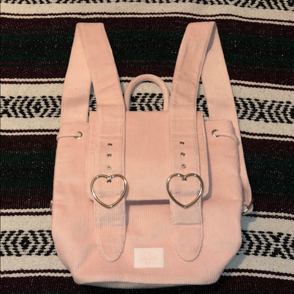 Valfre corduroy backpack. Never used; blush pink